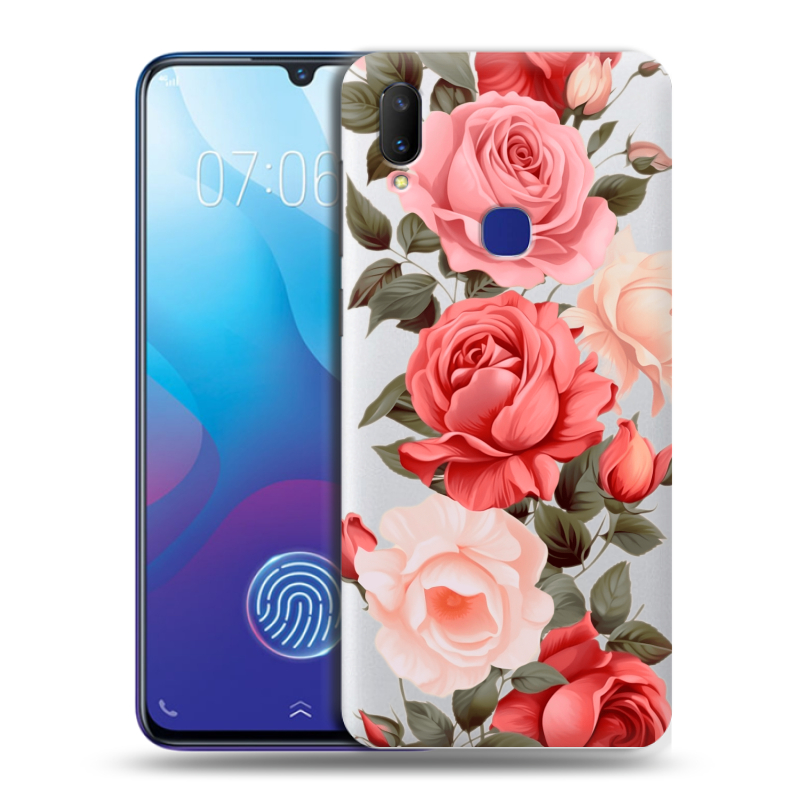 Пластиковый чехол на Vivo V11i с принтом Розы Пластиковый чехол на Vivo V11i с принтом Розы