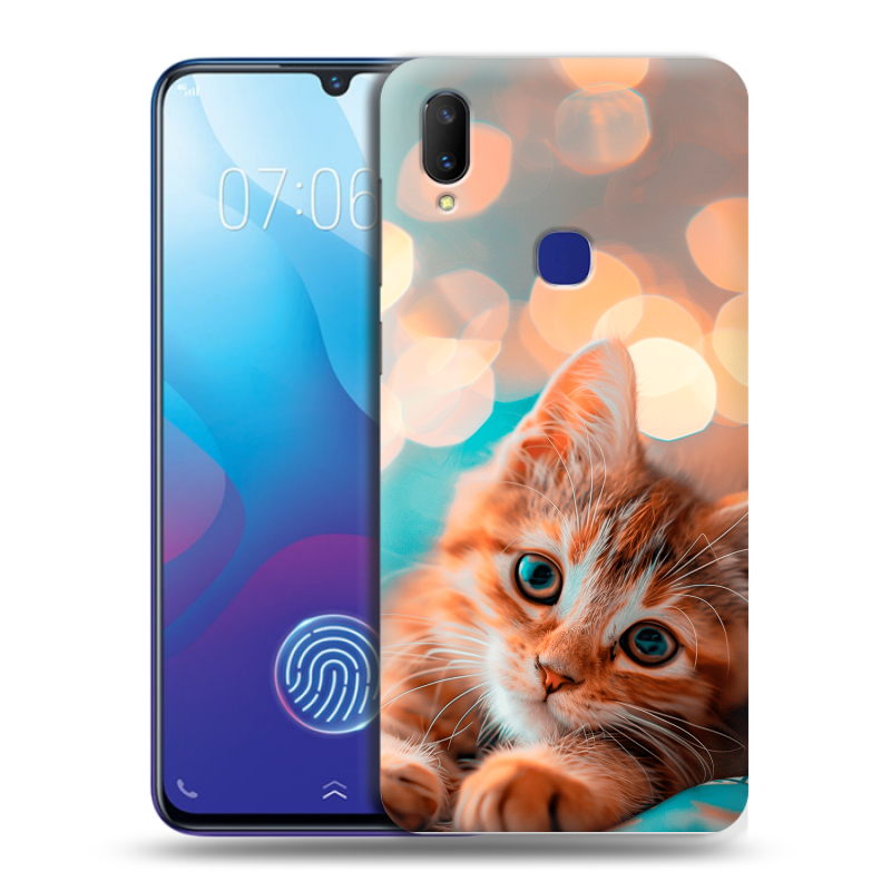 Пластиковый чехол на Vivo V11i с принтом котик Пластиковый чехол на Vivo V11i с принтом котик