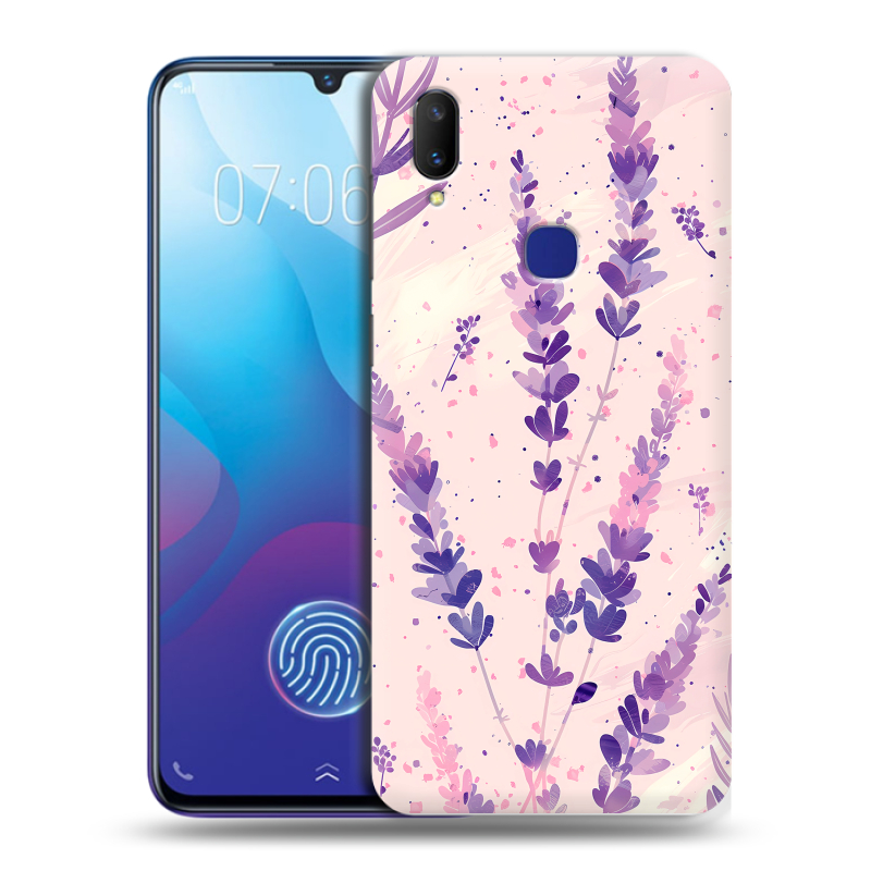 Пластиковый чехол на Vivo V11i с принтом цветы лаванда Пластиковый чехол на Vivo V11i с принтом цветы лаванда