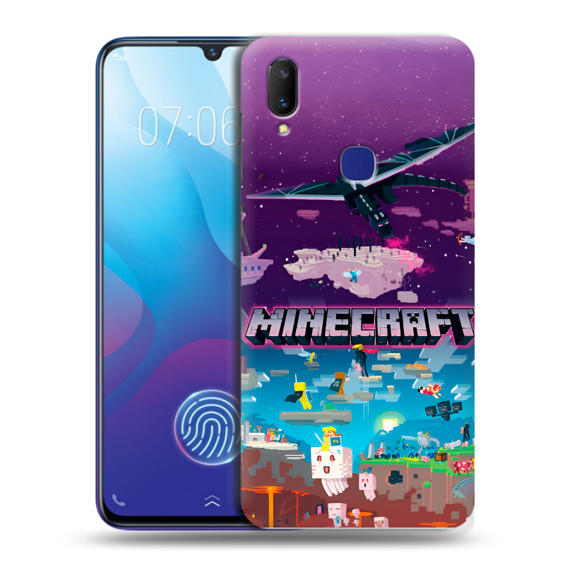 Пластиковый чехол на Vivo V11i с принтом Майнкрафт Minecraft Пластиковый чехол на Vivo V11i с принтом Майнкрафт Minecraft