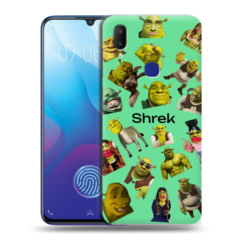 Пластиковый чехол на Vivo V11i с принтом Шрек Shrek Пластиковый чехол на Vivo V11i с принтом Шрек Shrek