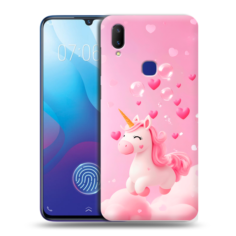 Пластиковый чехол на Vivo V11i с принтом Единорог Пластиковый чехол на Vivo V11i с принтом Единорог