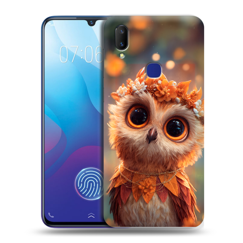 Пластиковый чехол на Vivo V11i с принтом Милая сова Пластиковый чехол на Vivo V11i с принтом Милая сова