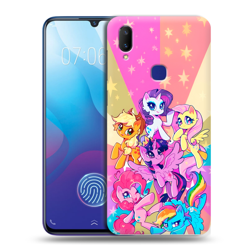 Пластиковый чехол на Vivo V11i с принтом My little pony Дружба чудо Пластиковый чехол на Vivo V11i с принтом My little pony Дружба чудо