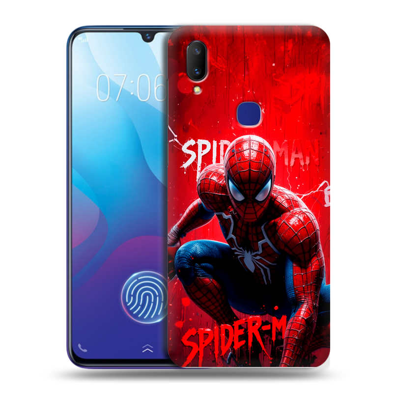 Пластиковый чехол на Vivo V11i с принтом Spiderman Человек паук Пластиковый чехол на Vivo V11i с принтом Spiderman Человек паук