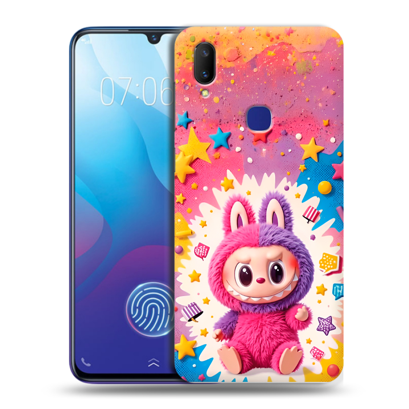 Пластиковый чехол на Vivo V11i с принтом Labubu Лабубу Пластиковый чехол на Vivo V11i с принтом Labubu Лабубу