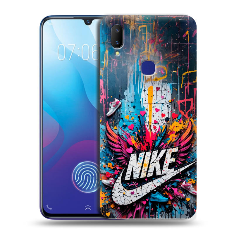 Пластиковый чехол на Vivo V11i с принтом Nike Найк Пластиковый чехол на Vivo V11i с принтом Nike Найк