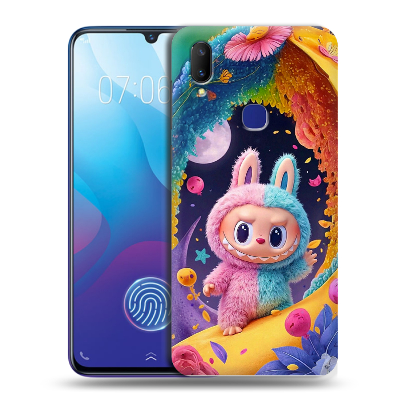Пластиковый чехол на Vivo V11i с принтом Labubu Лабубу Пластиковый чехол на Vivo V11i с принтом Labubu Лабубу