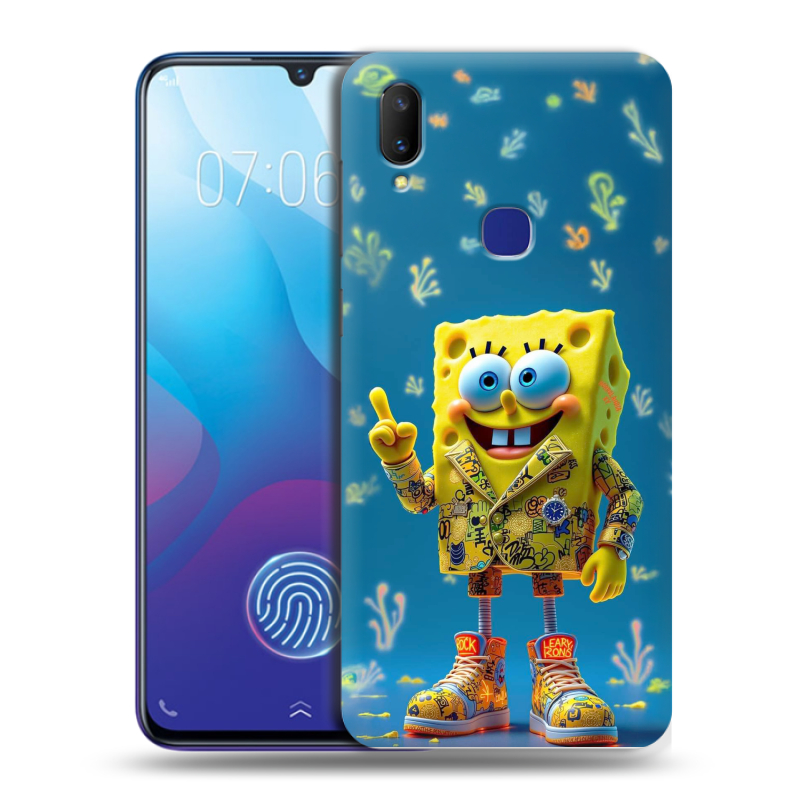 Пластиковый чехол на Vivo V11i с принтом Спанч боб Спанчбоб Пластиковый чехол на Vivo V11i с принтом Спанч боб Спанчбоб