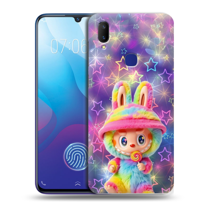 Пластиковый чехол на Vivo V11i с принтом Labubu Лабубу Пластиковый чехол на Vivo V11i с принтом Labubu Лабубу