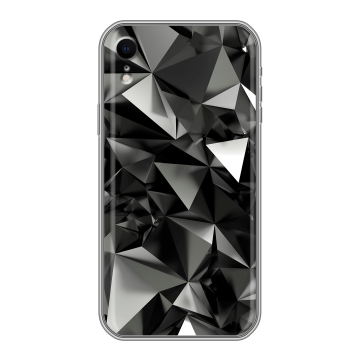 Силиконовый чехол на Iphone Xr с принтом Черные кристаллы