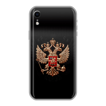Силиконовый чехол на Iphone Xr с принтом Герб России