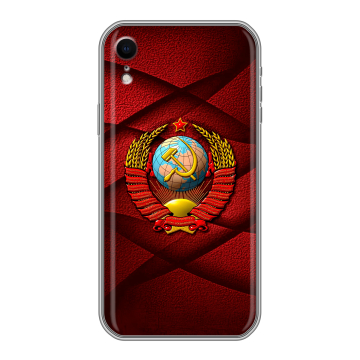 Силиконовый чехол на Iphone Xr с принтом Герб СССР