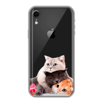 Силиконовый чехол на Iphone Xr с принтом Кошки