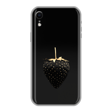 Силиконовый чехол на Iphone Xr с принтом Черная клубника