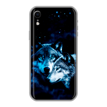 Силиконовый чехол на Iphone Xr с принтом Волки