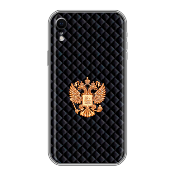 Силиконовый чехол на Iphone Xr с принтом Герб России принт