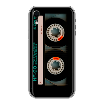Силиконовый чехол на Iphone Xr с принтом Кассета
