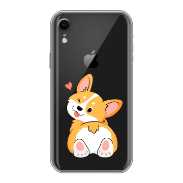 Силиконовый чехол на Iphone Xr с принтом Корги