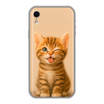 Силиконовый чехол на Iphone Xr с принтом котенок
