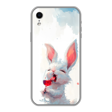 Силиконовый чехол на Iphone Xr с принтом кролик зайчик