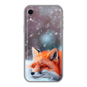 Силиконовый чехол на Iphone Xr с принтом лиса