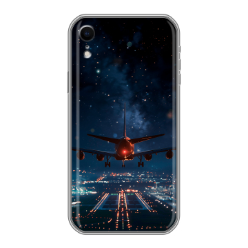 Силиконовый чехол на Iphone Xr с принтом самолет