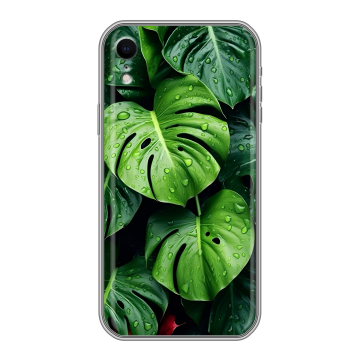 Силиконовый чехол на Iphone Xr с принтом Листья