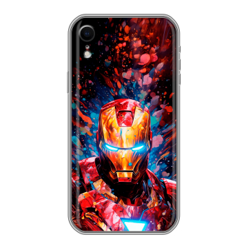 Силиконовый чехол на Iphone Xr с принтом Железный человек Ironman