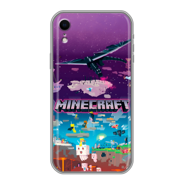 Силиконовый чехол на Iphone Xr с принтом Майнкрафт Minecraft
