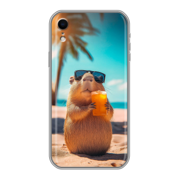 Силиконовый чехол на Iphone Xr с принтом Капибара Силиконовый чехол на Iphone Xr с принтом Капибара