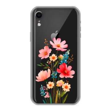 Силиконовый чехол на Iphone Xr с принтом Цветы Силиконовый чехол на Iphone Xr с принтом Цветы