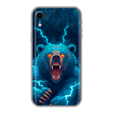 Силиконовый чехол на Iphone Xr с принтом Медведь Силиконовый чехол на Iphone Xr с принтом Медведь