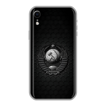 Силиконовый чехол на Iphone Xr с принтом Герб Флаг СССР Силиконовый чехол на Iphone Xr с принтом Герб Флаг СССР