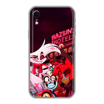 Силиконовый чехол на Iphone Xr с принтом Hazbin Hotel Отель Хазбин