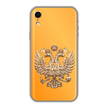 Силиконовый чехол на Iphone Xr с принтом Герб Флаг России