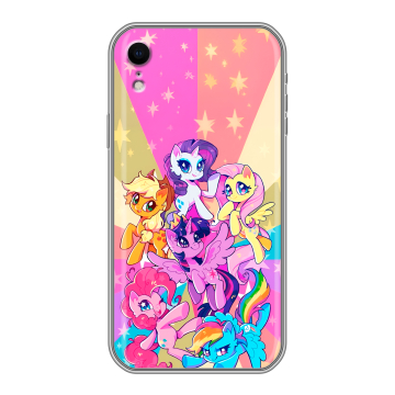 Силиконовый чехол на Iphone Xr с принтом My little pony Дружба чудо