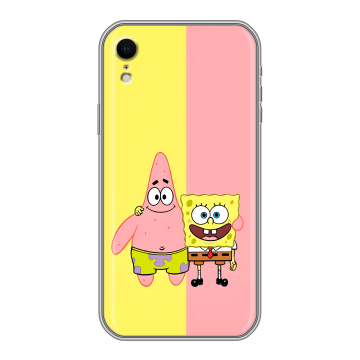 Силиконовый чехол на Iphone Xr с принтом Спанч боб Спанчбоб