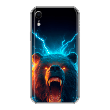 Силиконовый чехол на Iphone Xr с принтом Медведь