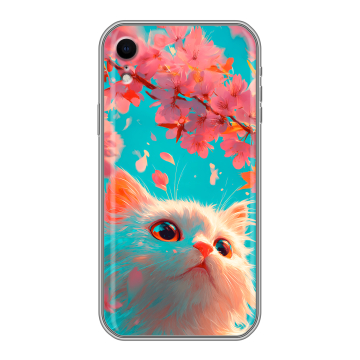 Силиконовый чехол на Iphone Xr с принтом Красивый кот