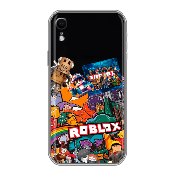 Силиконовый чехол на Iphone Xr с принтом Roblox Роблокс