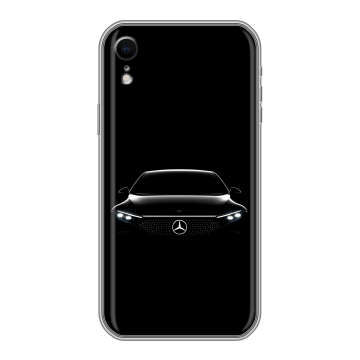 Силиконовый чехол на Iphone Xr с принтом Mercedes Мерседес