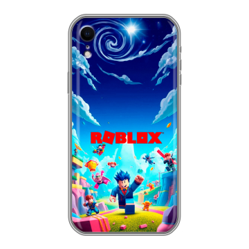 Силиконовый чехол на Iphone Xr с принтом Roblox Роблокс