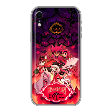 Силиконовый чехол на Iphone Xr с принтом Hazbin Hotel Отель Хазбин