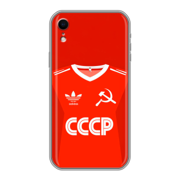 Силиконовый чехол на Iphone Xr с принтом Флаг Герб СССР