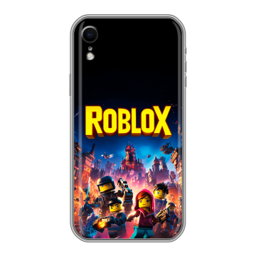 Силиконовый чехол на Iphone Xr с принтом Roblox Роблокс