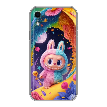 Силиконовый чехол на Iphone Xr с принтом Labubu Лабубу