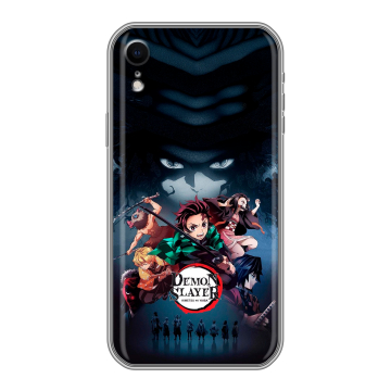 Силиконовый чехол на Iphone Xr с принтом Demon Slayer Клинок рассекающий демонов