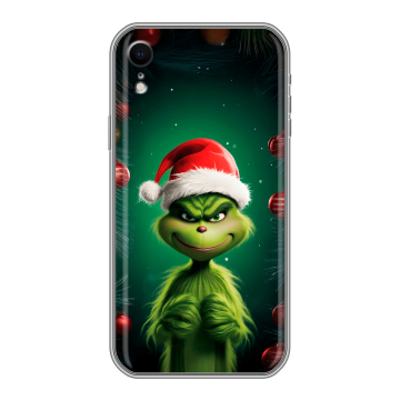 Силиконовый чехол на Iphone Xr с принтом Гринч Новый год Рождество