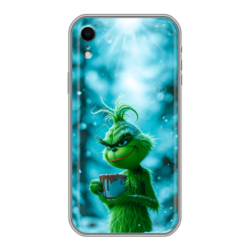 Силиконовый чехол на Iphone Xr с принтом Новый год гринч